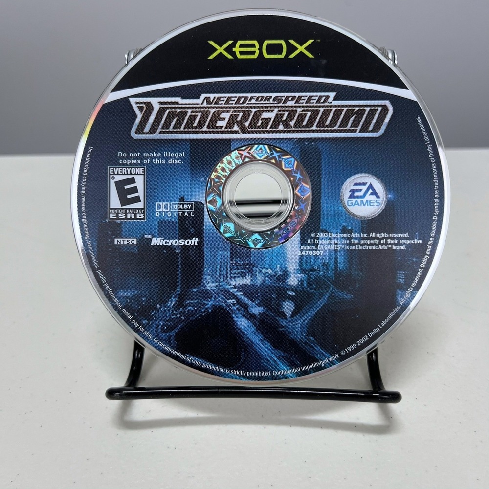 Need for Speed Underground Xbox Original Video Game EA 2003 Disc Only *WORKS*